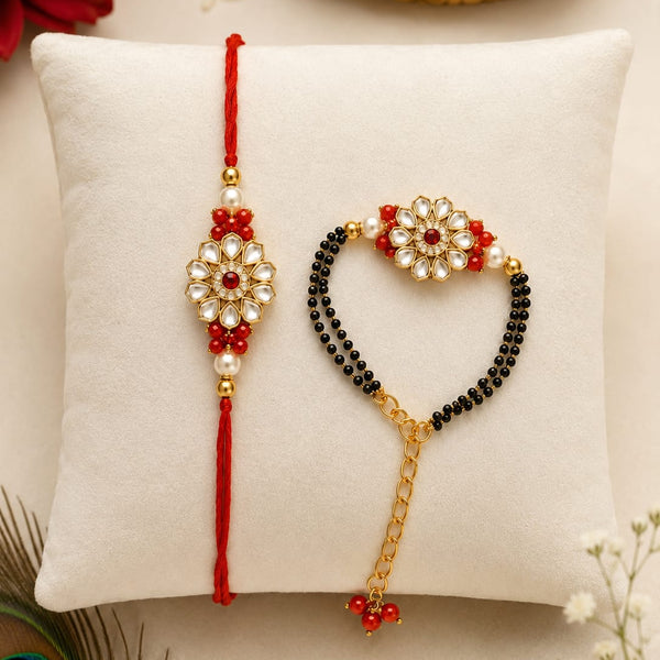 Bhaiya Bhabhi Rakhi Set. Designed with attractive traditional craftsmanship and premium-quality
