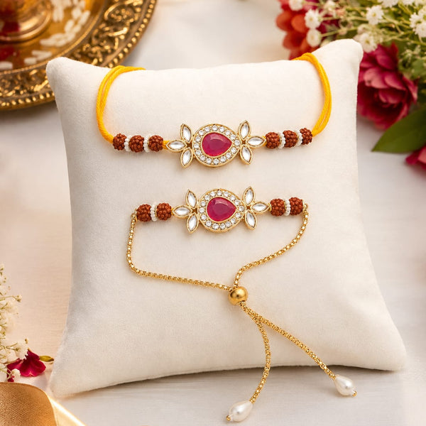 Bhaiya Bhabhi Rakhi Set. Designed with attractive traditional craftsmanship and premium-quality
