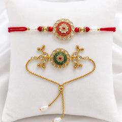 Bhaiya Bhabhi Rakhi Set. Designed with attractive traditional