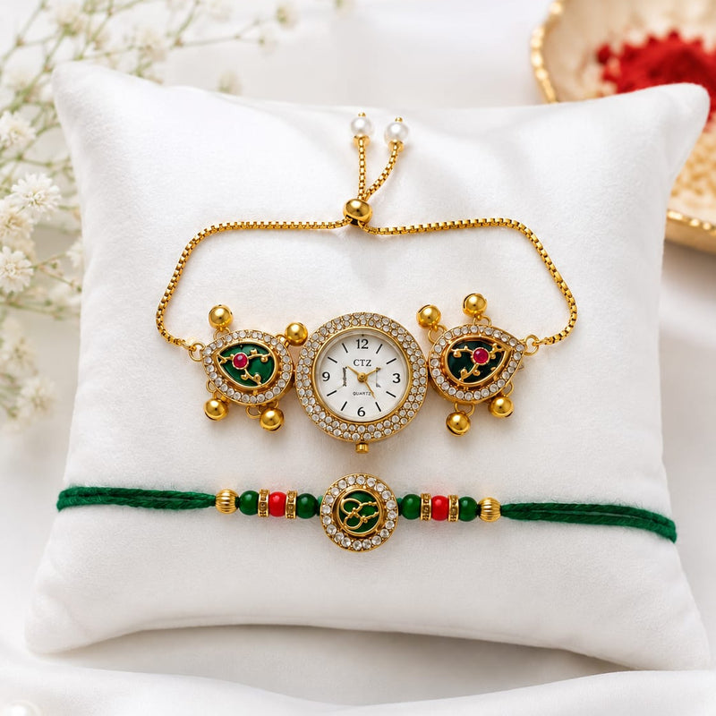 Kashmiri Bhaiya-Bhabhi Rakhi Set