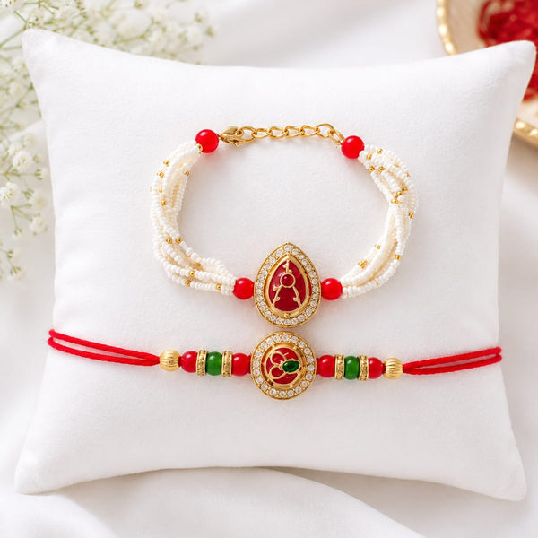 Kashmiri Bhaiya-Bhabhi Rakhi Set