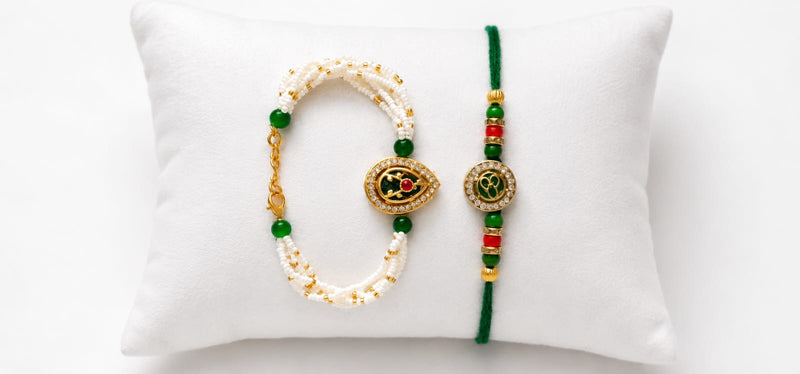 Kashmiri Bhaiya-Bhabhi Rakhi Set