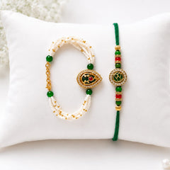 Kashmiri Bhaiya-Bhabhi Rakhi Set