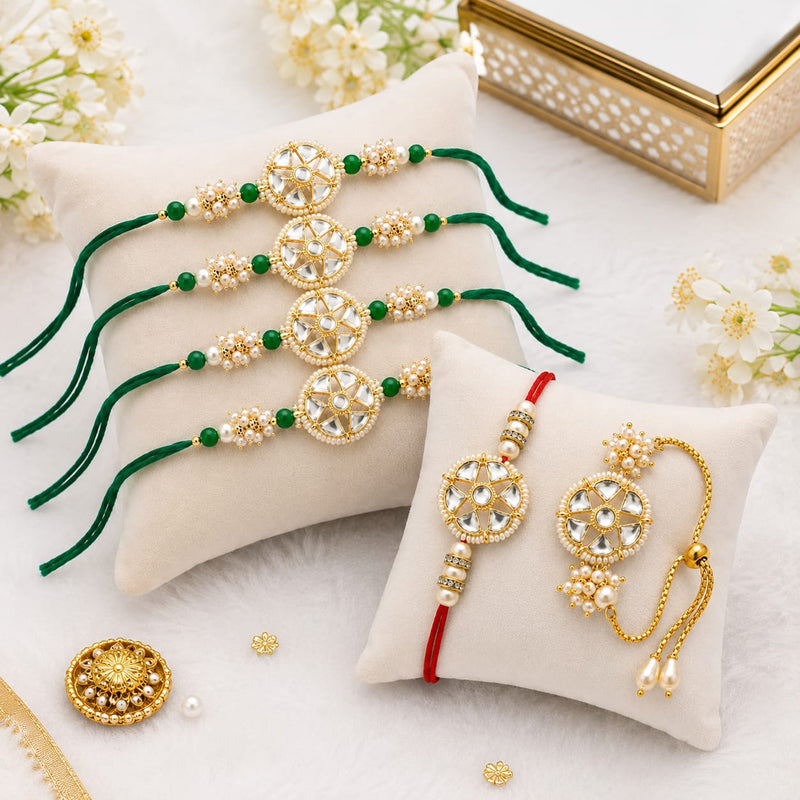 Bhaiya Bhabhi Rakhi Set. Designed with attractive traditional craftsmanship and premium-quality