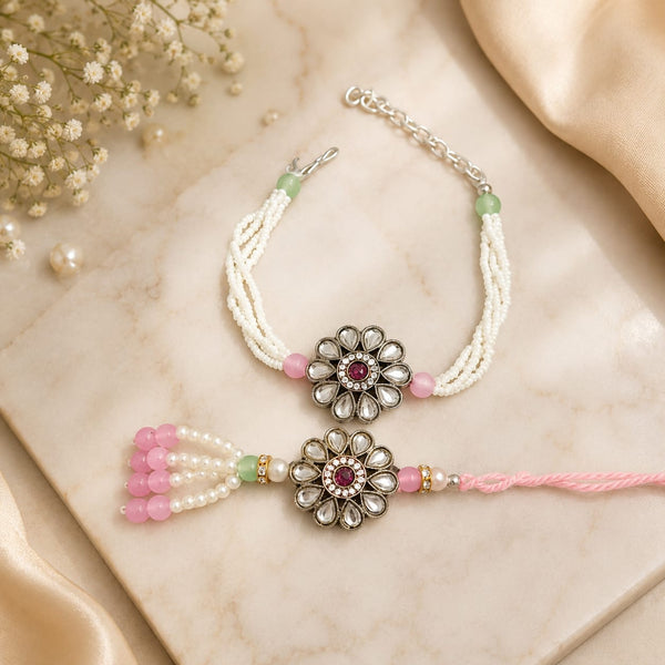 Bhaiya Bhabhi Rakhi Set. Designed with attractive traditional craftsmanship and premium-quality