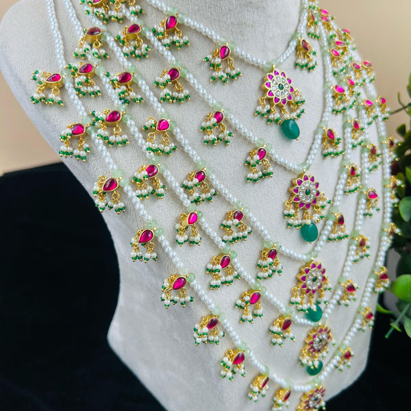 Multi Chain Bead Necklace Set