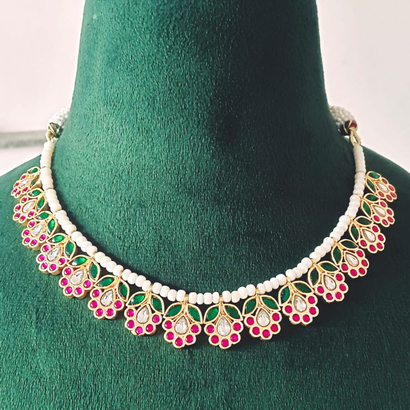 Triple Beads Tika Necklace Set