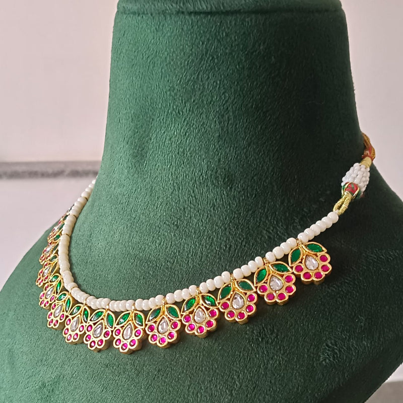 Triple Beads Tika Necklace Set