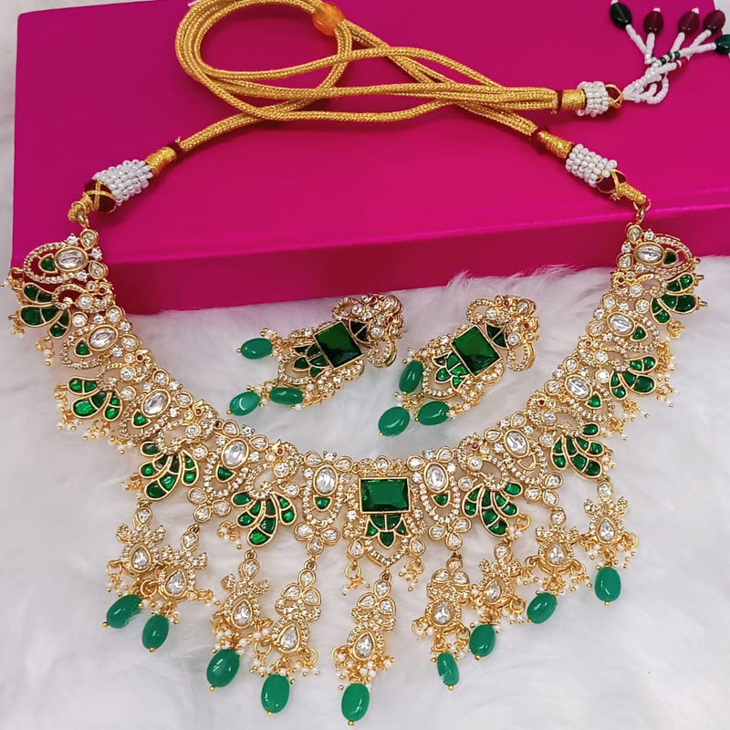 Multi  Beads Tika Necklace Set