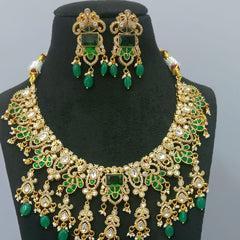 Multi  Beads Tika Necklace Set