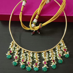 Kundan Beads Necklace Set