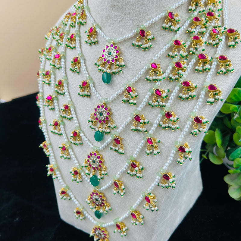 Multi Chain Bead Necklace Set