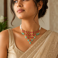 choco necklace set Jadav Kundan