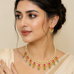 Jadau Kundan Necklace Set