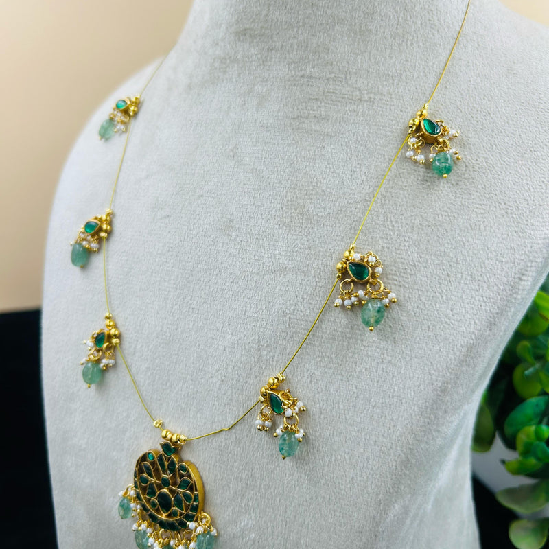 Single Chain Bead Necklace Set